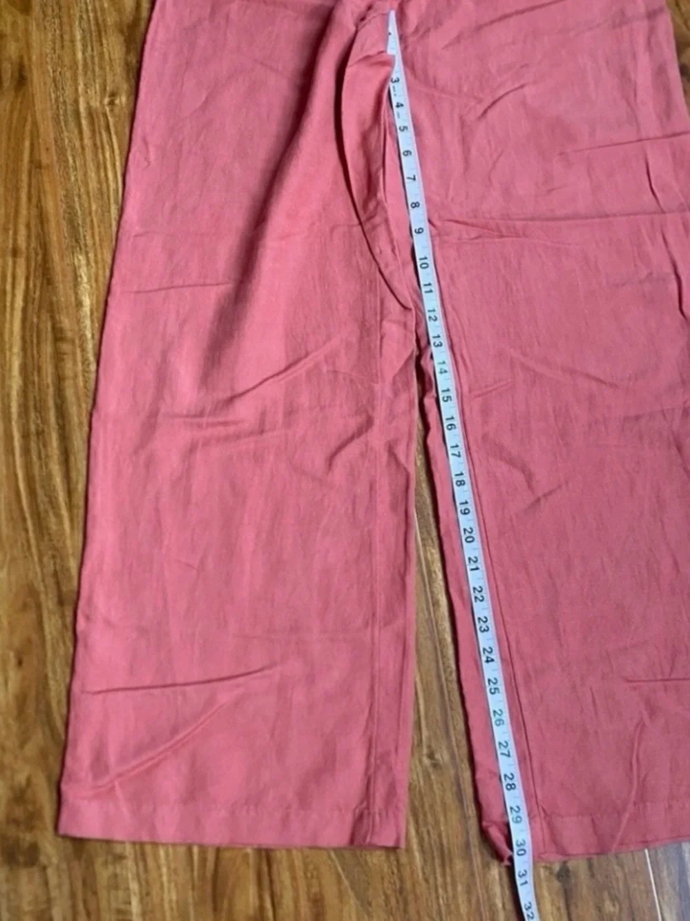 NWT New A New Day Women's Salmon Linen Mix Drawstring Wide Leg Pants XS Casual